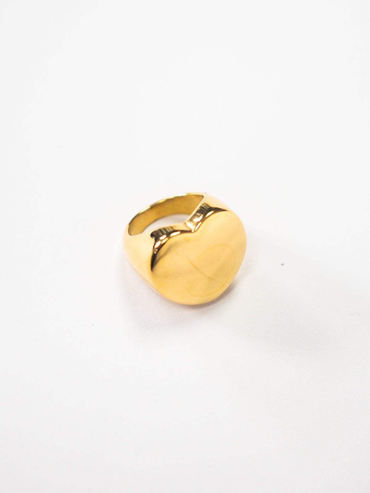 18k Gold Plated Chunky Heart Ring