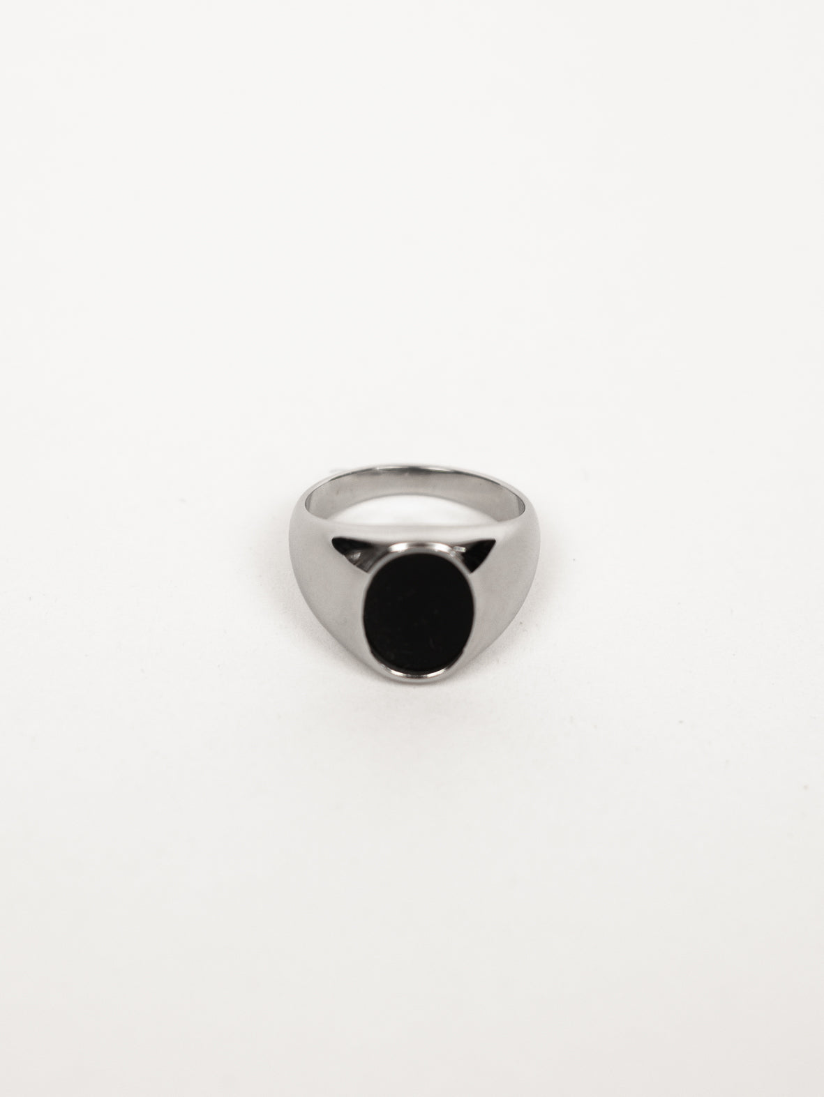 Black Seal Ring Silver