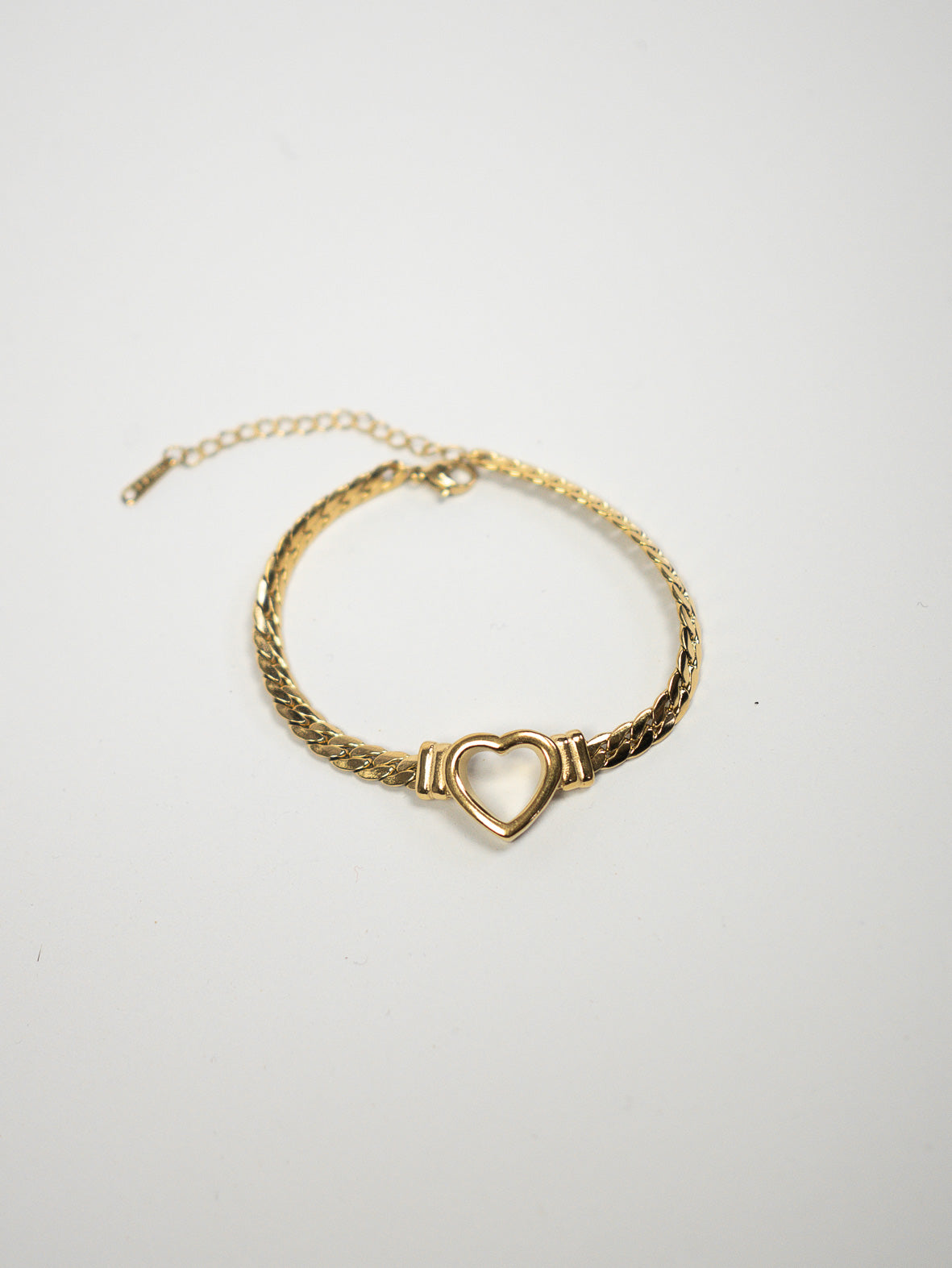 14k Gold Plated Heart Bracelet
