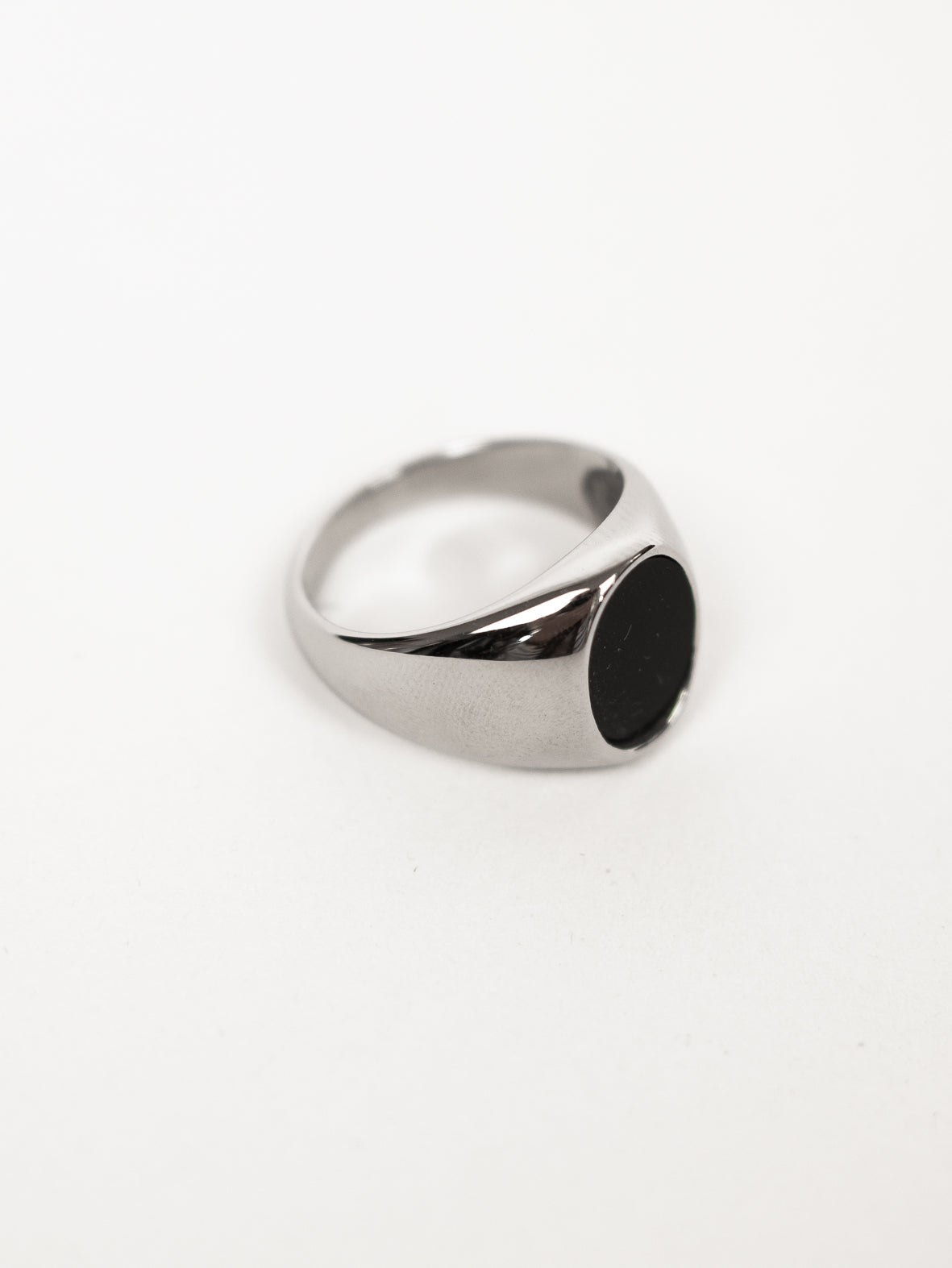 Black Seal Ring Silver