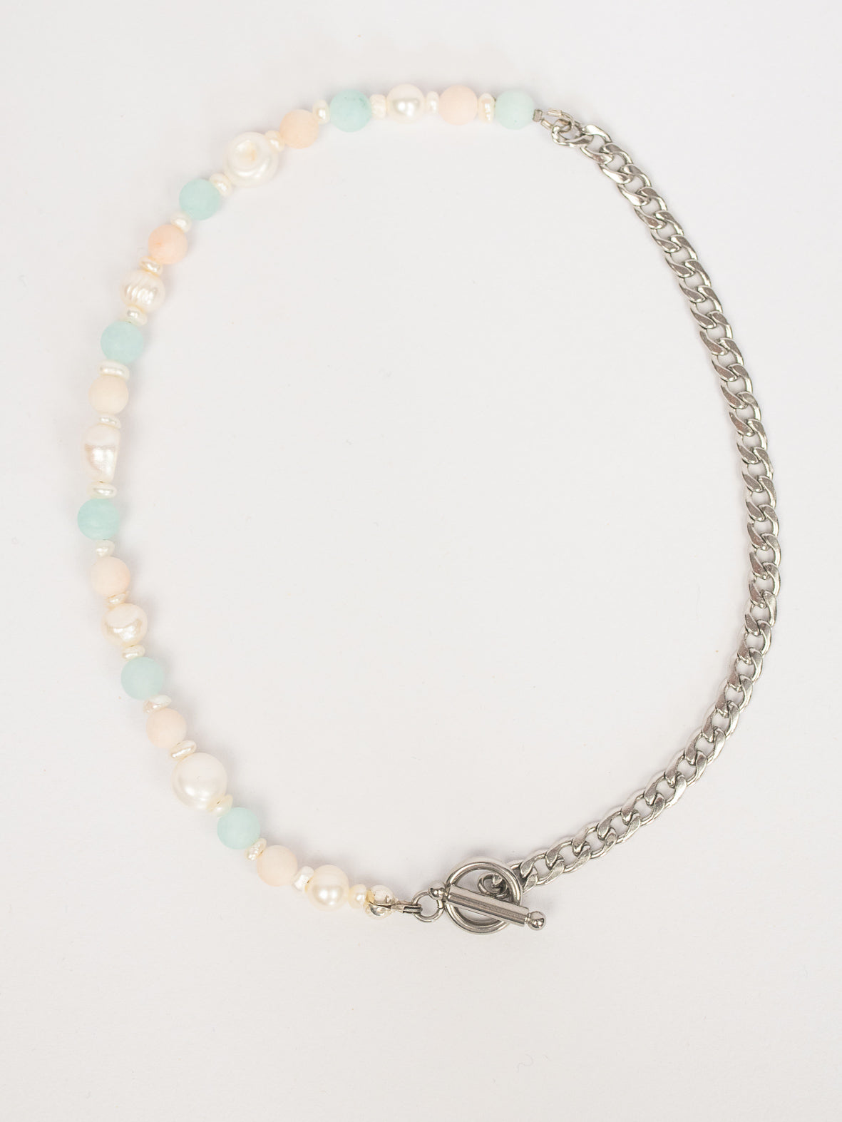 Handmade Silver Pearl Fusion Choker