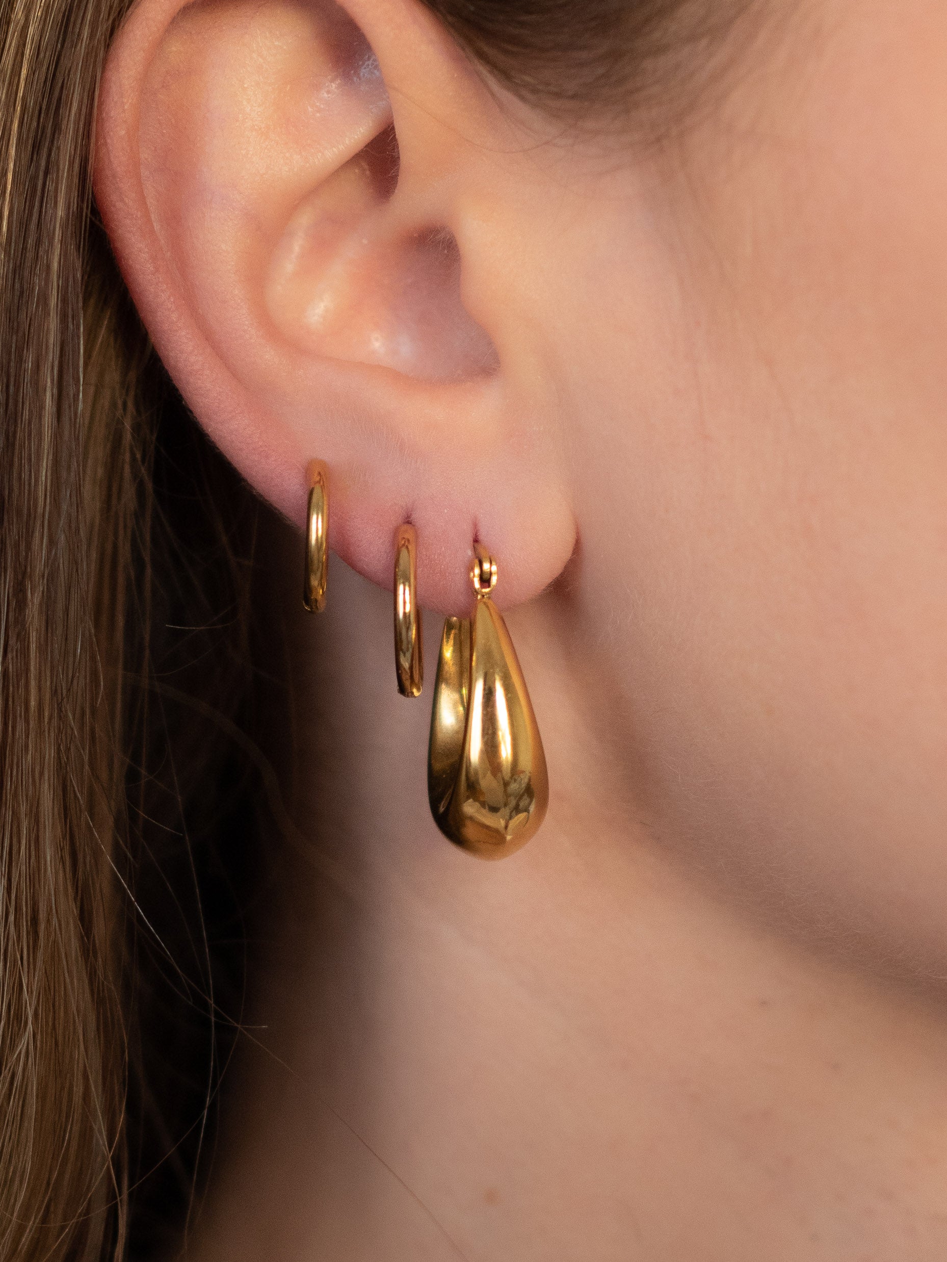 18k Gold Plated Statement Hoops